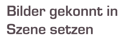 Bilder gekonnt in Szene setzen